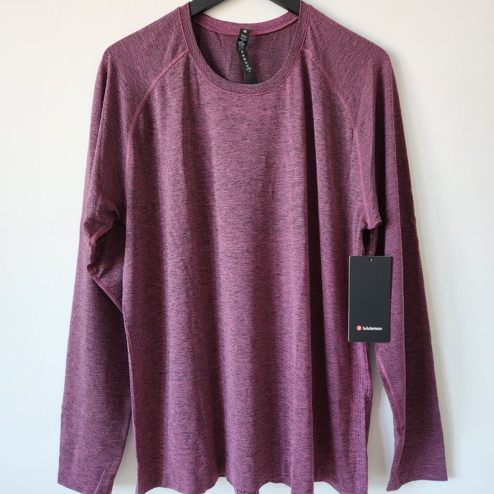 NWT LULULEMON RNFG/PLYC Wine Red Metal Vent Tech LS 2.0 Top Shirt Men's XXL